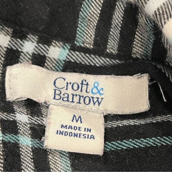 Croft & Barrow plaid button down blouse/ shirt size Medium - Picture 7 of 12